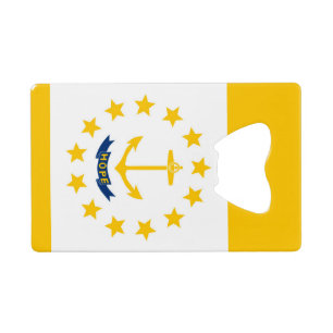 Vlag op Rhode Island - eiland Kredietkaart Flessenopener