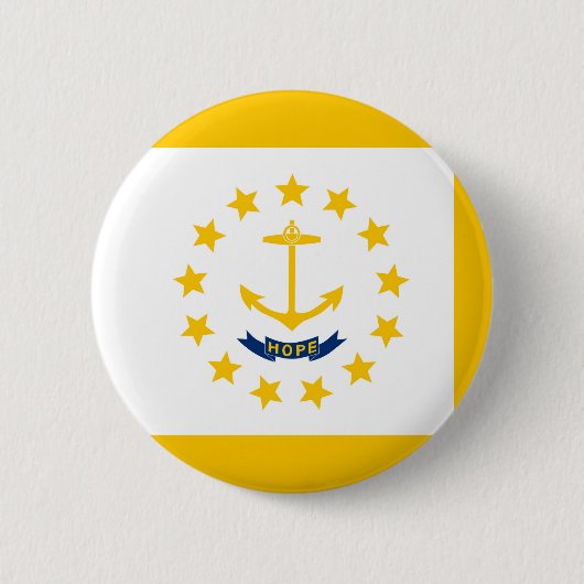 Vlag op Rhode Island - eiland Ronde Button 5,7 Cm (Voorkant)