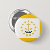 Vlag op Rhode Island - eiland Ronde Button 5,7 Cm (Voorkant /achterkant)