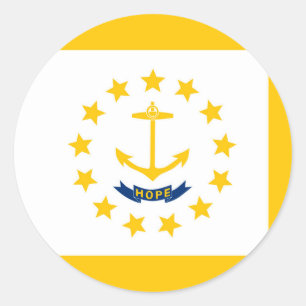 Vlag op Rhode Island - eiland Ronde Sticker