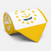 Vlag op Rhode Island - eiland Stropdas (Opgerold)