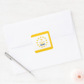 Vlag op Rhode Island - eiland Vierkante Sticker (Envelop)