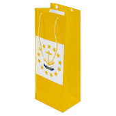 Vlag op Rhode Island - eiland Wijn Cadeautas (Achterkant Gekanteld)