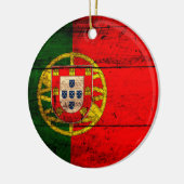 Vlag oude Wooden Portugal Keramisch Ornament (Links)