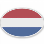 Vlag Oval Nederland Sticker (Voorkant)