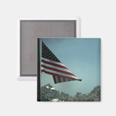 Vlag over Teton Magnet Magneet (Voorkant / Achterkant)