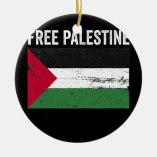 Vlag Palestina Vrij Palestina Vlag Arabisch Keramisch Ornament