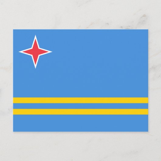 Vlag Patriotic Aruba Briefkaart (Voorkant)