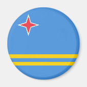 Vlag Patriotic Aruba Magneet (Voorkant)