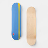 Vlag Patriotic Aruba Skateboard (Voorkant)