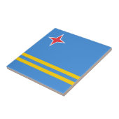 Vlag Patriotic Aruba Tegeltje (Zijkant)