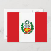 Vlag Peru Briefkaart (Voorkant / Achterkant)
