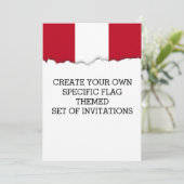 Vlag Peru Kaart (Staand voorkant)