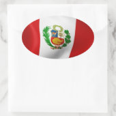 Vlag Peru Ovale Sticker (Tas)