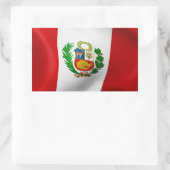Vlag Peru Rechthoekige Sticker (Tas)