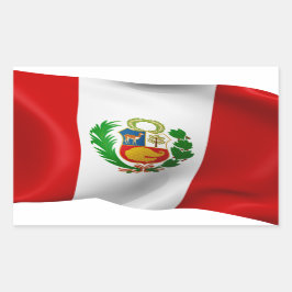 Vlag Peru Rechthoekige Sticker