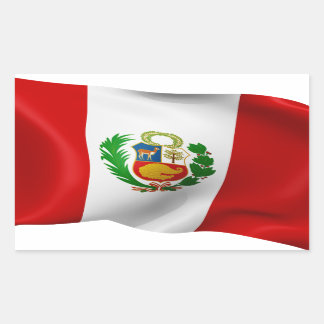 Vlag Peru Rechthoekige Sticker
