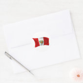Vlag Peru Ronde Sticker (Envelop)