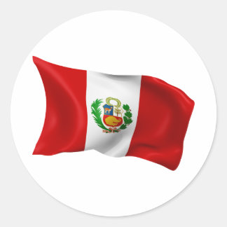 Vlag Peru Ronde Sticker