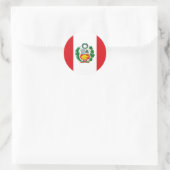 Vlag Peru Ronde Sticker (Tas)