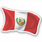 Vlag Peru Sticker (Voorkant)