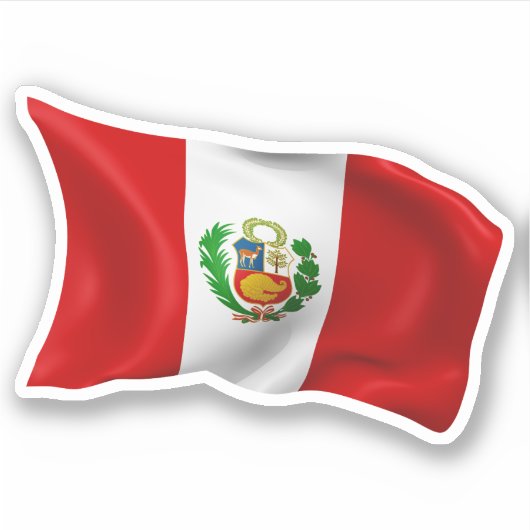 Vlag Peru Sticker (Voorkant)