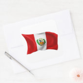 Vlag Peru Vierkante Sticker (Envelop)
