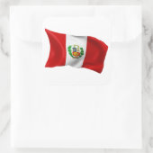 Vlag Peru Vierkante Sticker (Tas)