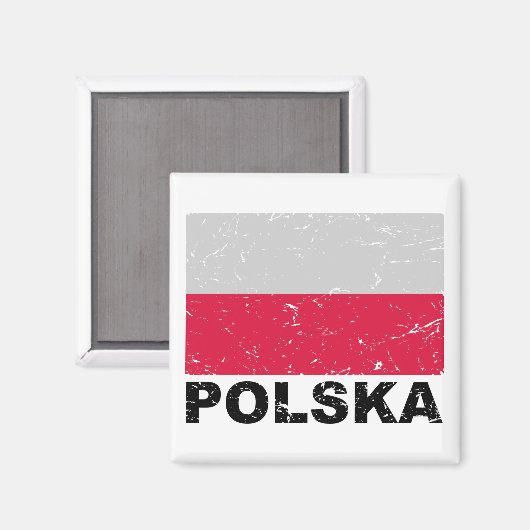vlag Polen Magneet (Voorkant / Achterkant)