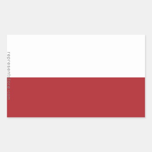 vlag Polen Rechthoekige Sticker (Voorkant)