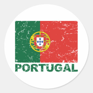 vlag Portugal Ronde Sticker