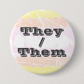 vlag Pronoun Pangender Pride Ronde Button 7,6 Cm (Voorkant)