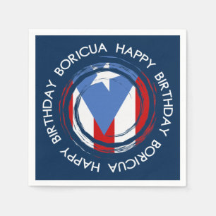 Vlag Puerto Rico Birthday Servet