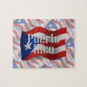 Vlag Puerto Rico Waving Legpuzzel