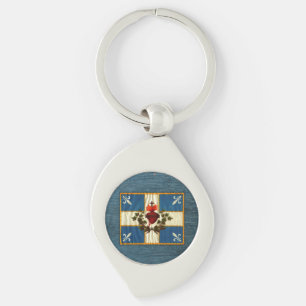 Vlag Québec antiek Carillon Sacré-Cœur Sleutelhanger