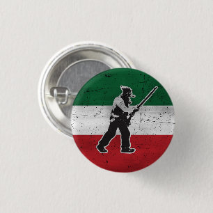Vlag Quebec en Patriote Henri Julien geërodeerd Ronde Button 3,2 Cm