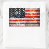  vlag rechthoekige sticker (Tas)