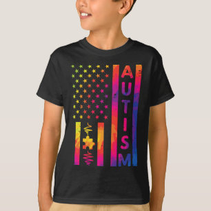 Vlag Regenboog Tie Dye Au Puzzel Patriottische Man T-shirt