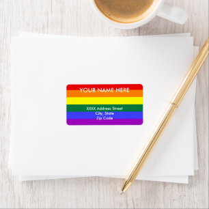 Vlag regenboogpride etiket