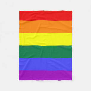 Vlag regenboogpride fleece deken