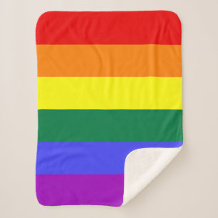 Vlag regenboogpride sherpa deken