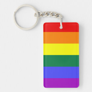 Vlag regenboogpride sleutelhanger