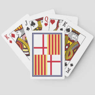 Vlag Rood Wit Geel Barcelona Heraldische Kunst Pokerkaarten