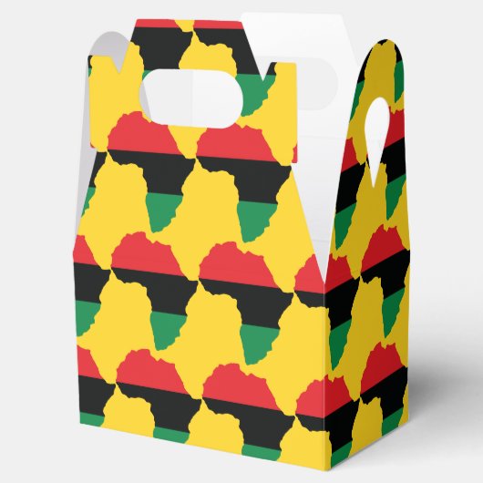 Vlag rood, zwart en groen Afrika Bedankdoosjes (Geopend)