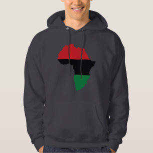 Vlag rood, zwart en groen Afrika Hoodie