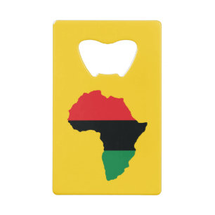 Vlag rood, zwart en groen Afrika Kredietkaart Flessenopener