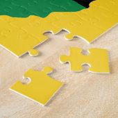 Vlag rood, zwart en groen Afrika Legpuzzel (Zijkant)