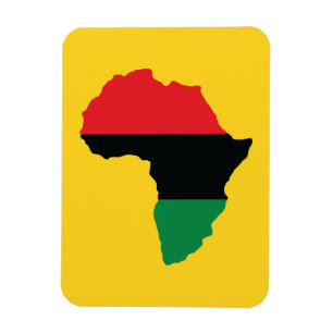 Vlag rood, zwart en groen Afrika Magneet