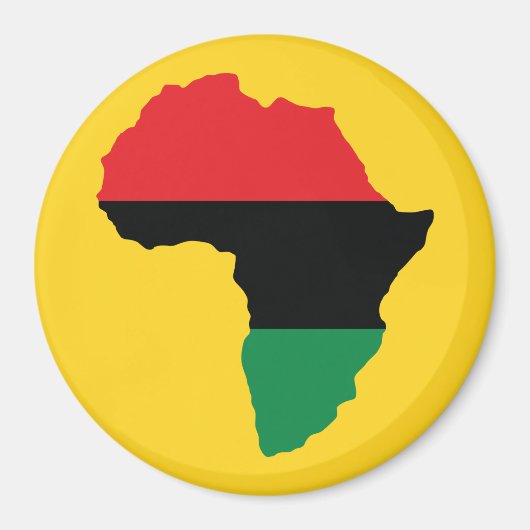 Vlag rood, zwart en groen Afrika Magneet (Voorkant)