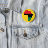 Vlag rood, zwart en groen Afrika Ronde Button 5,7 Cm (In situ)